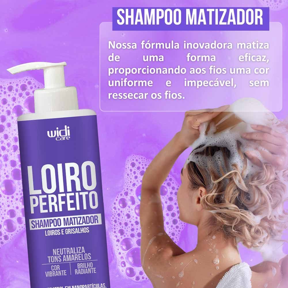 Widi Care Loiro Perfeito Shampoo Matizador 300ml 3