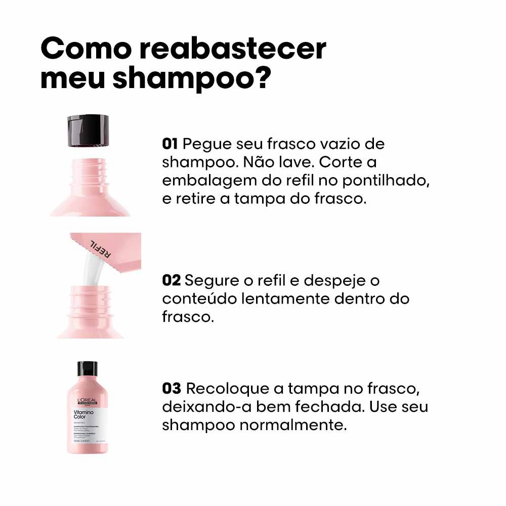 Refil L'oréal Profissionnel Resveratrol Vitamino Color Shampoo 240ml 3