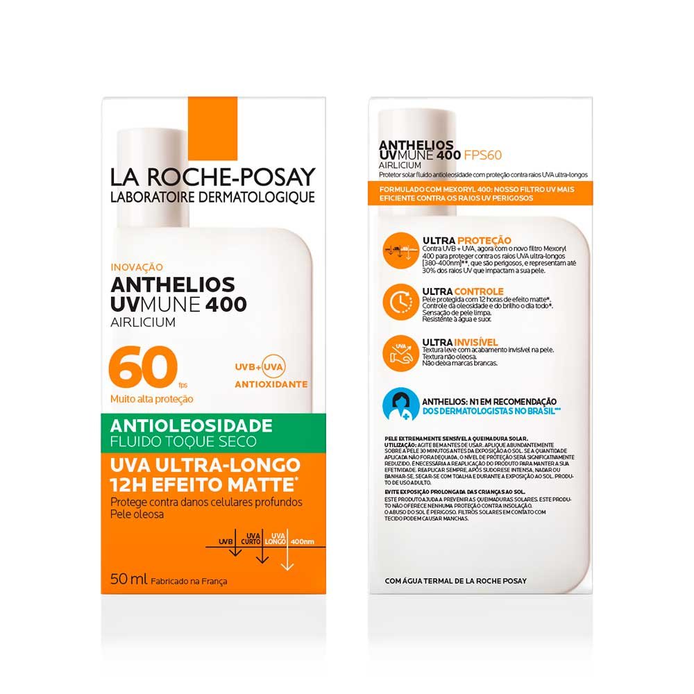 Protetor Solar Facial La Roche-Posay Anthelios Uvmune 400 Airlicium 40ml 3