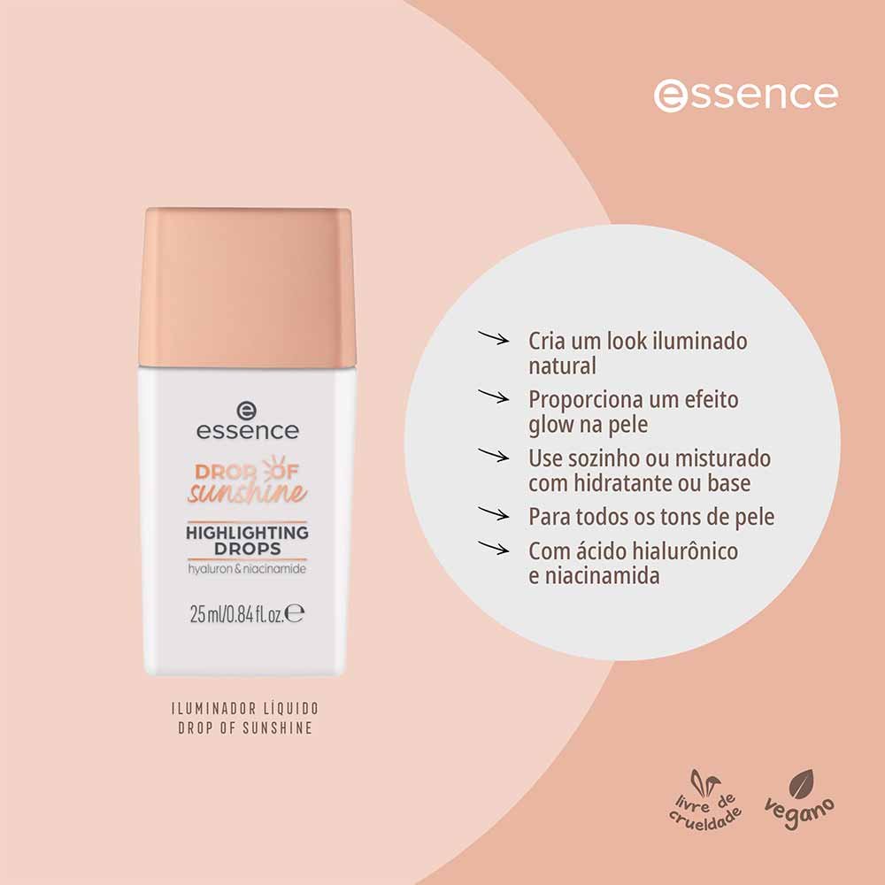 Iluminador Líquido Essence Drop Of Sunshine 25ml Bege 6