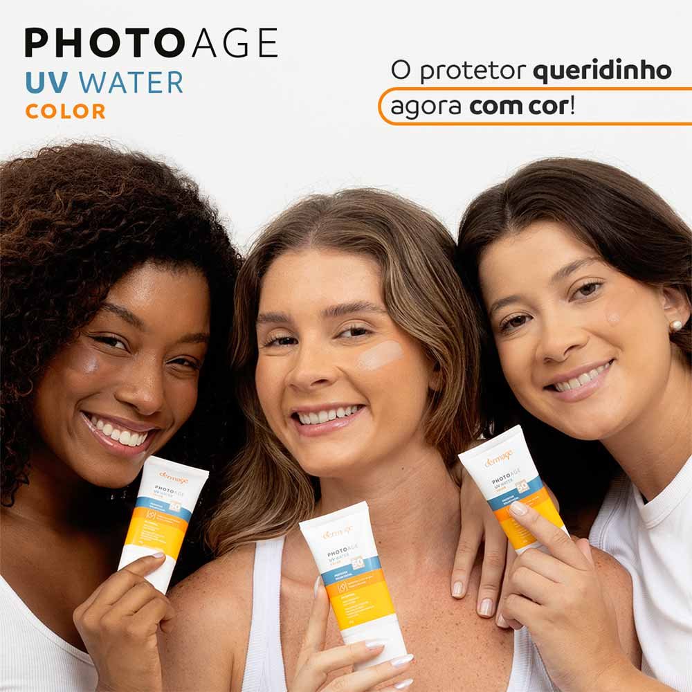 Protetor Solar Facial Dermage Photoage UV Water Color FPS50 Claro 4