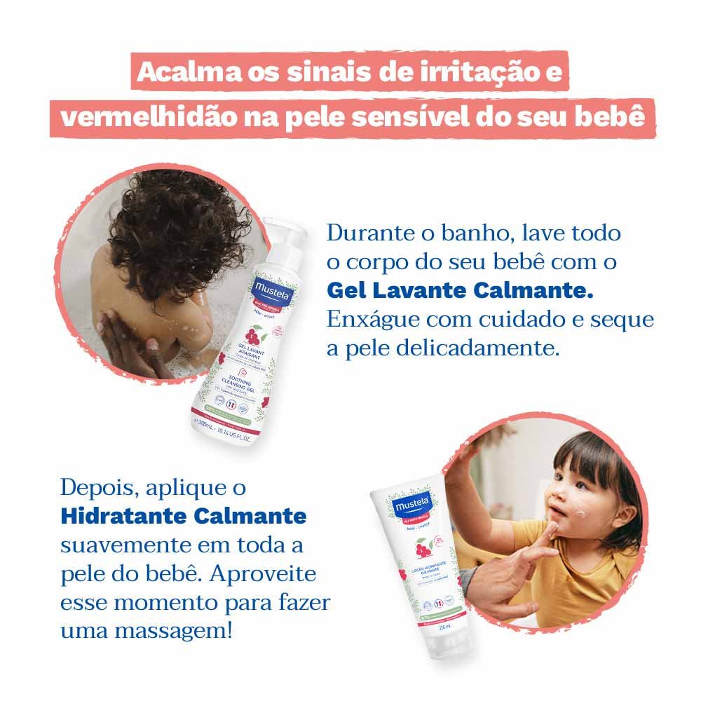 Mustela Bebê Kit - Hidratante Calmante + Gel Lavante Calmante ÚNICO 5