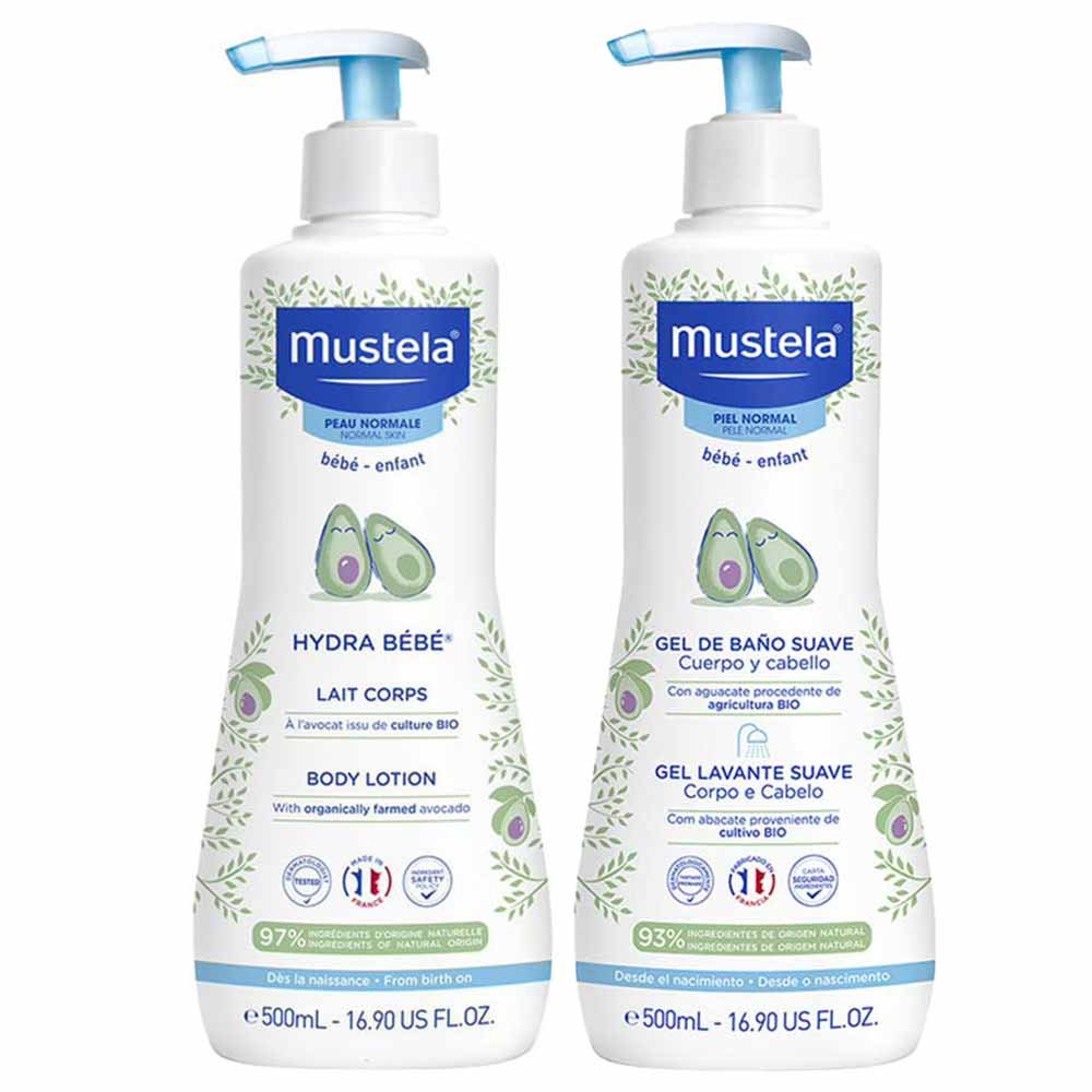 Mustela Bebê Kit - Gel Lavante Corpo e Cabelo + Hidratante