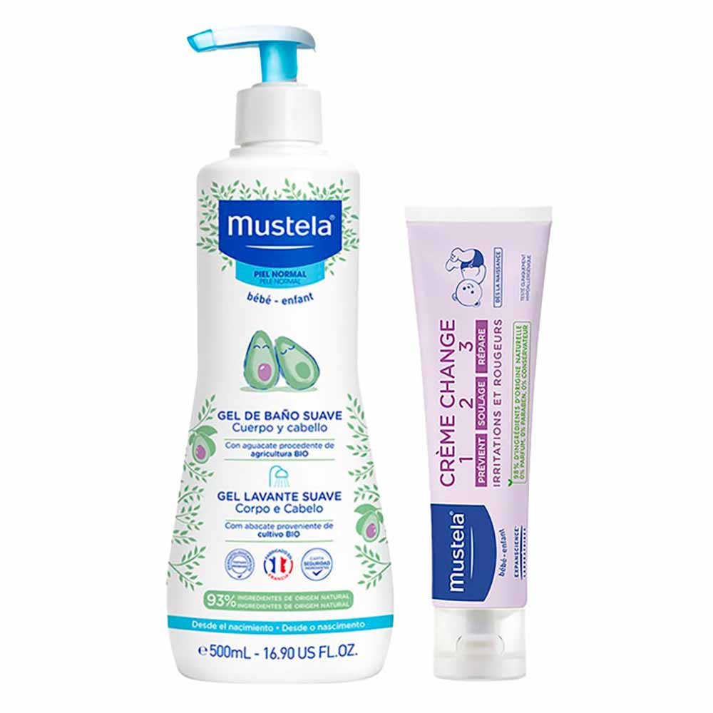 Mustela Bebê Kit - Creme Preventivo de Assaduras + Gel Lavante Corpo e Cabelo