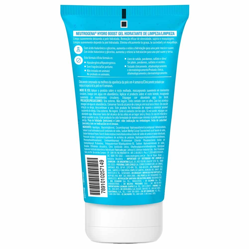 Gel Hidratante de limpeza Neutrogena Hydro Boost 150ml 2