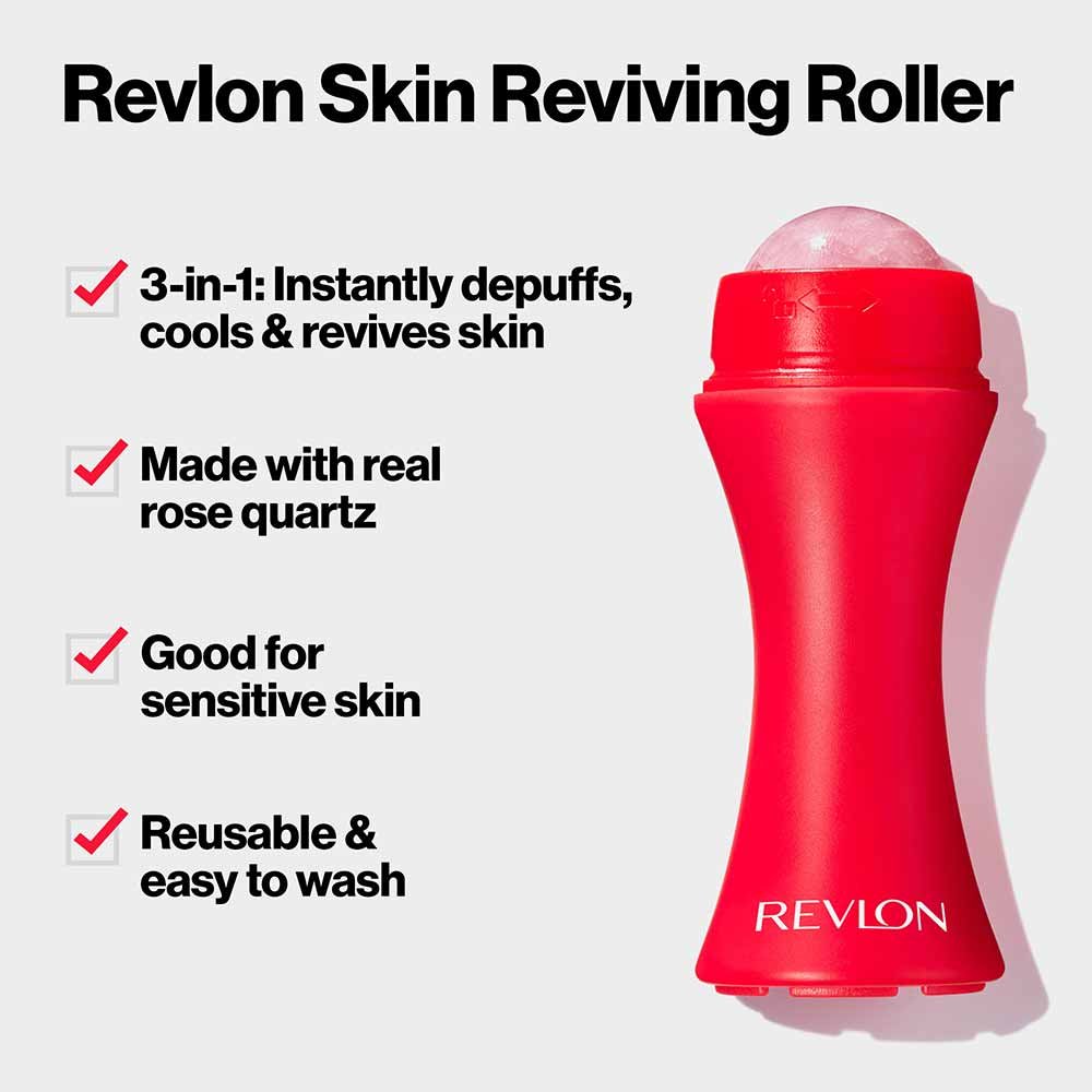 Pedra de Quartzo Rosa Real Revlon Skin Reviving Roller ÚNICO 2