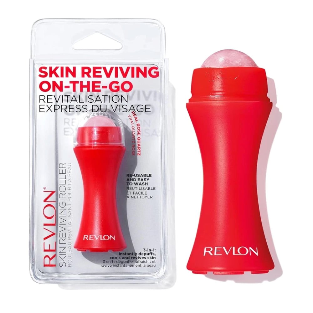 Pedra de Quartzo Rosa Real Revlon Skin Reviving Roller ÚNICO 8