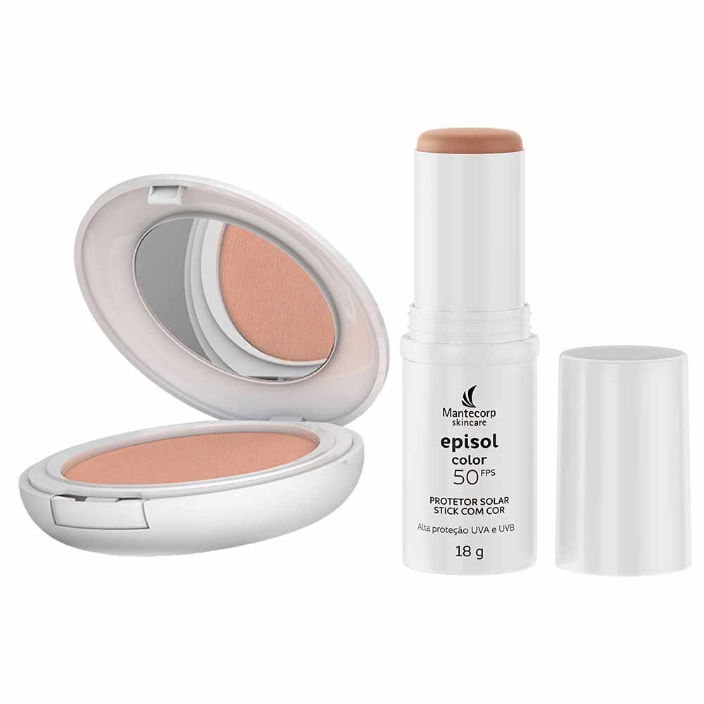 Mantecorp Skincare Episol Color Kit - Stick FPS 50 Claro + Pó Compacto FPS 50 Tom 2 - Claro ÚNICO 1