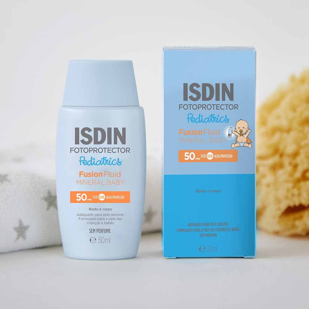 Protetor Solar Infantil Isdin Fusion Fluid Mineral Baby Pediatrics FPS50 50ml 2