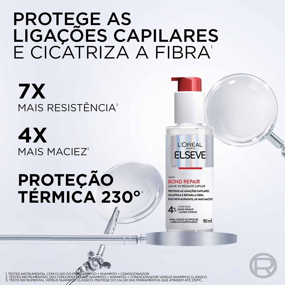 Kit Elseve Bond Repair - Pré Shampoo + Shampoo + Condicionador + Leave in + Máscara ÚNICO 6