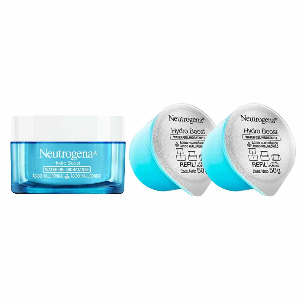 Kit Neutrogena Hydro Boost - Hidratante Facial Water Gel + 2 Refis