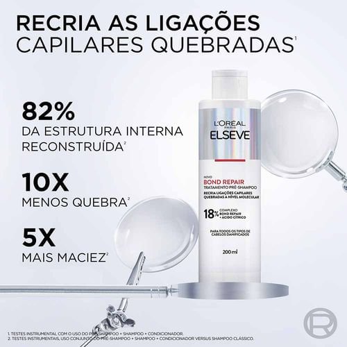 Kit Elseve Bond Repair - Pré Shampoo + Shampoo + Condicionador + Máscara ÚNICO 2