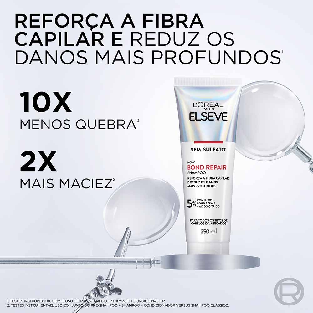 Kit Elseve Bond Repair - Pré Shampoo + Shampoo + Condicionador + Máscara ÚNICO 3