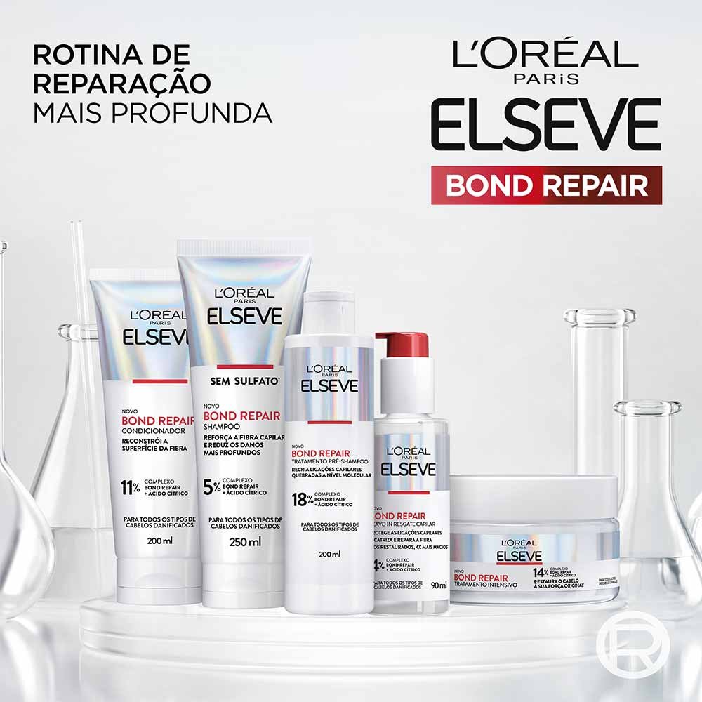 Kit Elseve Bond Repair - Pré Shampoo + Shampoo + Condicionador + Leave in ÚNICO 7