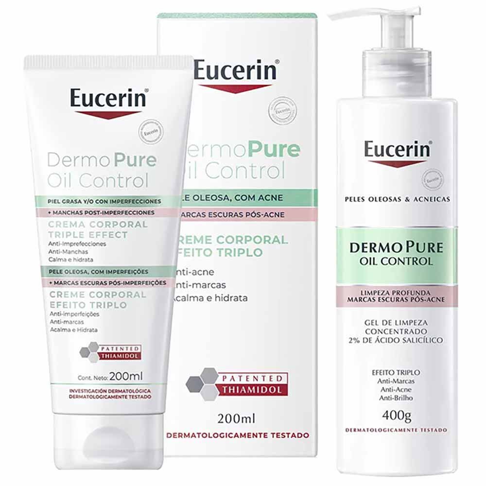 Eucerin DermoPure Oil Control Kit – Creme Corporal + Gel de Limpeza