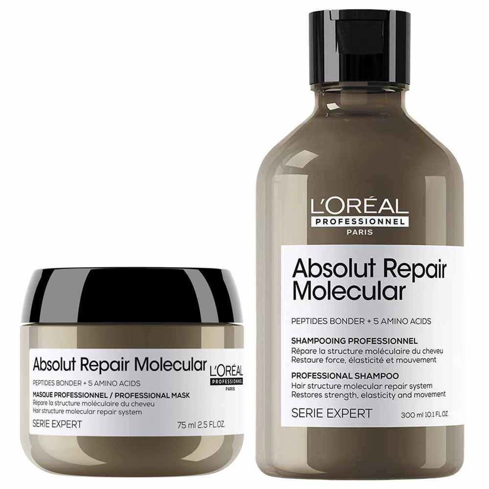 L’Oreal Professionnel Absolut Repair Molecular Kit – Shampoo + Máscara ÚNICO 1