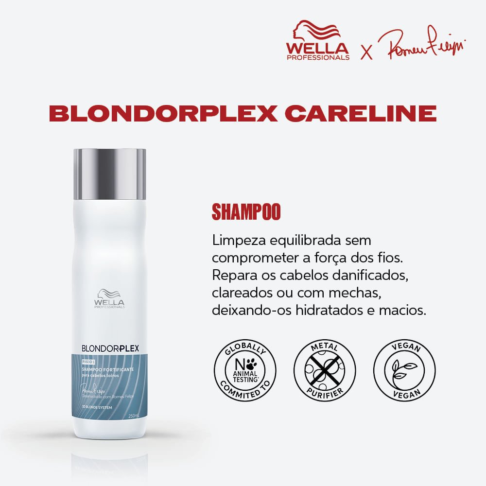 Wella Professionals Blondorplex Kit – Shampoo + Condicionador + Máscara + Leave In ÚNICO 2
