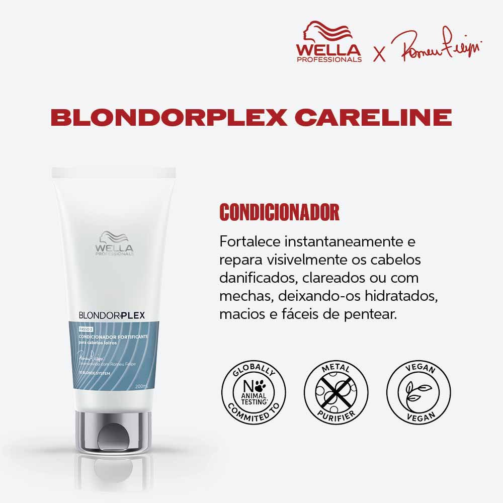 Wella Professionals Blondorplex Kit – Shampoo + Condicionador + Máscara + Leave In ÚNICO 3