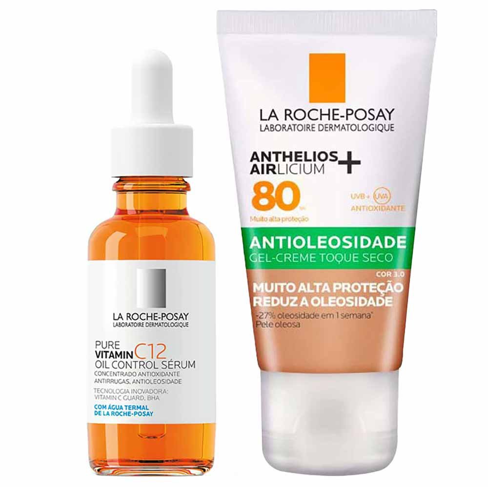 La Roche-Posay Kit - Sérum Antirrugas + Protetor Solar Facial com Cor FPS 80 3.0
