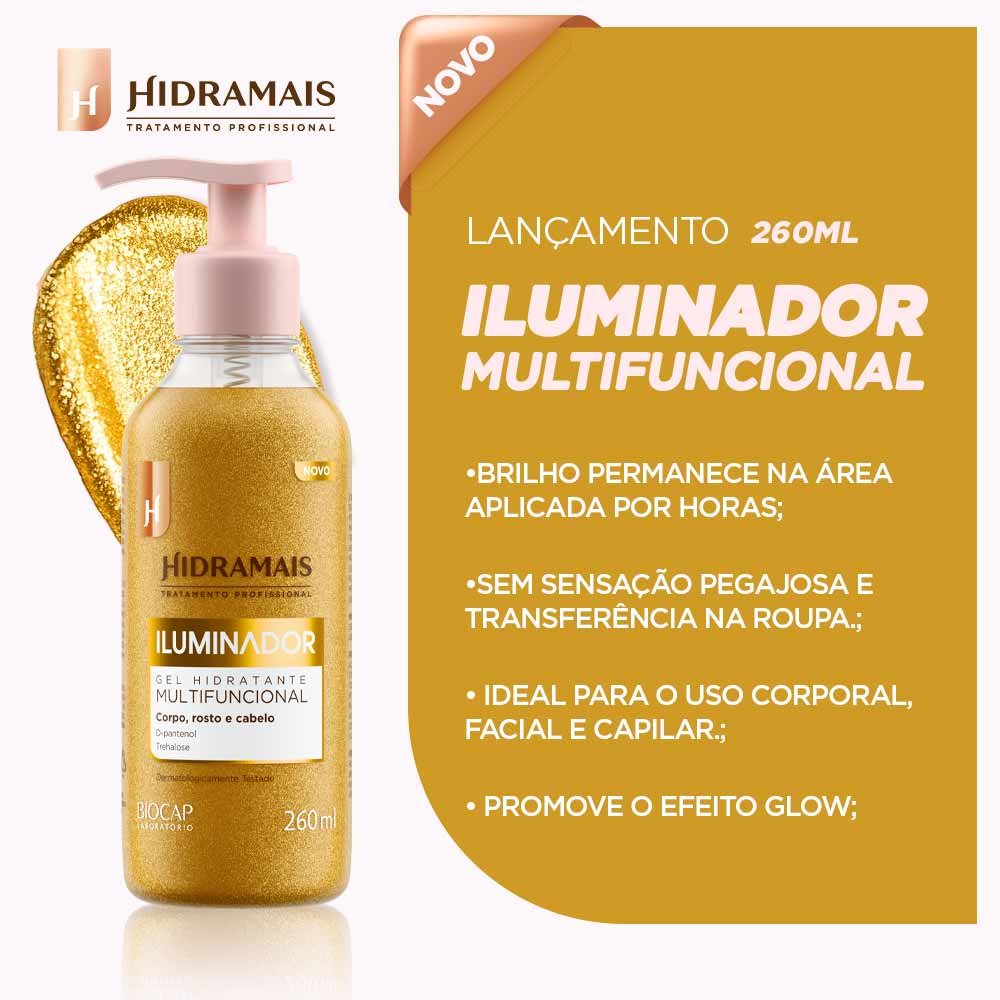 Iluminador Hidramais Multifuncional - Corpo, Rosto e Cabelo 260ml 2