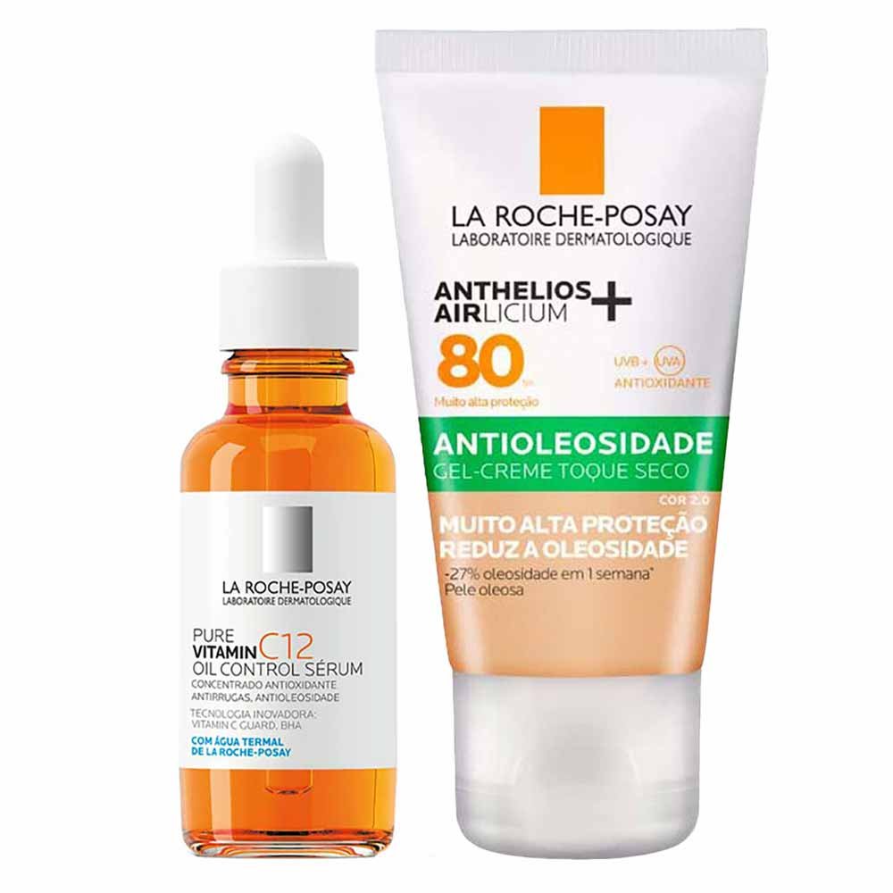 La Roche-Posay Kit - Sérum Antirrugas + Protetor Solar Facial com Cor FPS 80 2.0 Cor 2.0 1