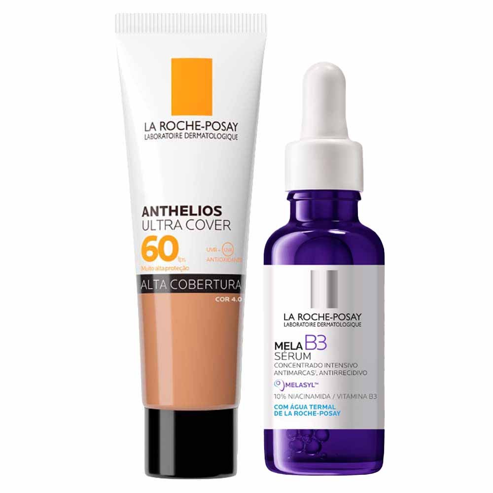 La Roche Posay Kit – Sérum Mela B3 + Protetor Solar Facial com Cor 4.0