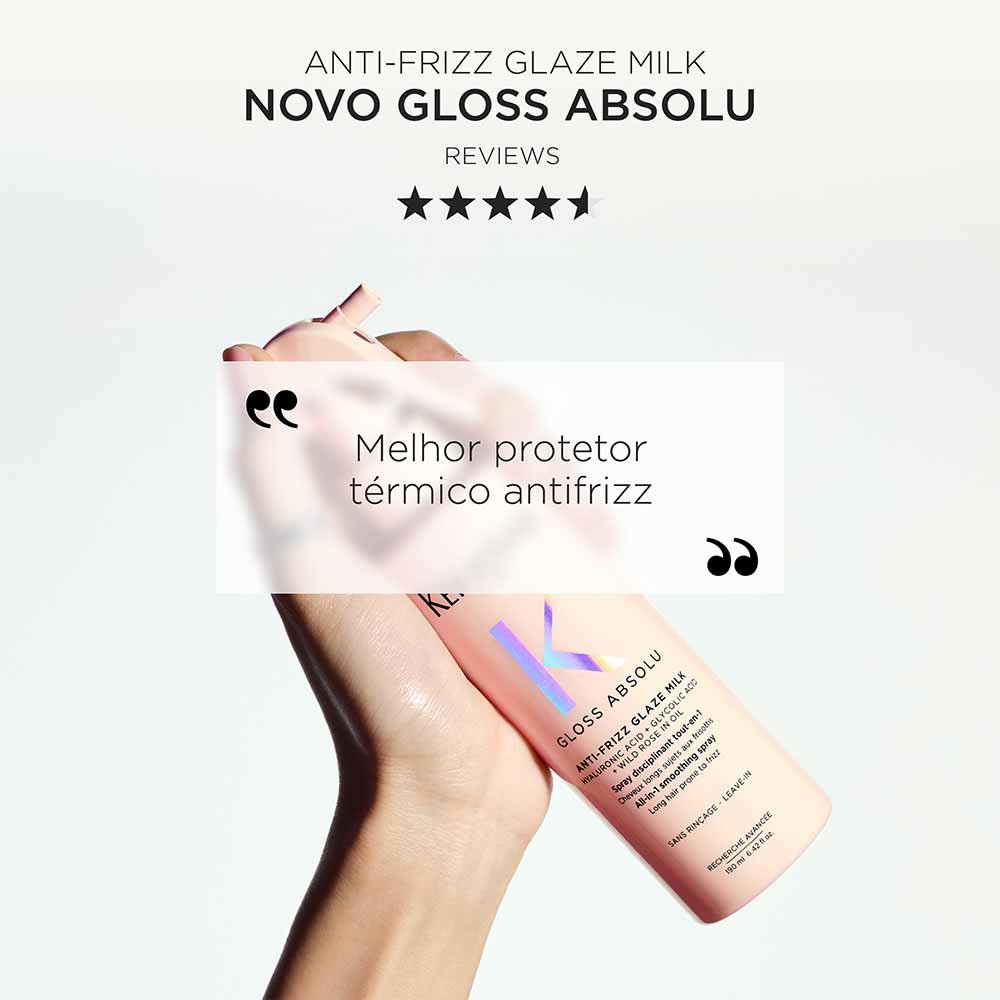 Kérastase Gloss Absolu Glaze Kit – Shampoo + Condicionador + Óleo Capilar + Spray Anti-Frizz ÚNICO 5
