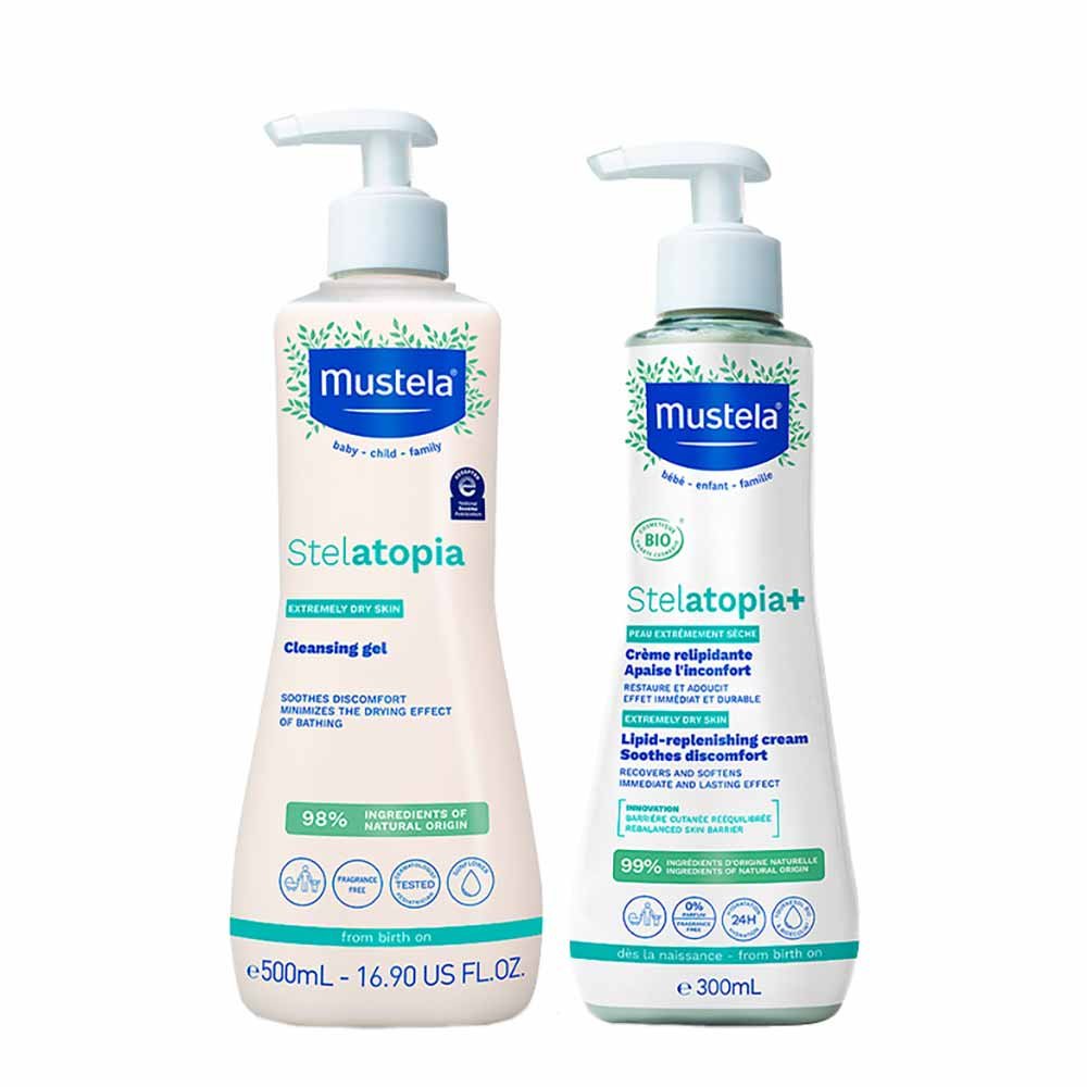 Mustela Stelatopia Kit - Hidratante + Gel Lavante