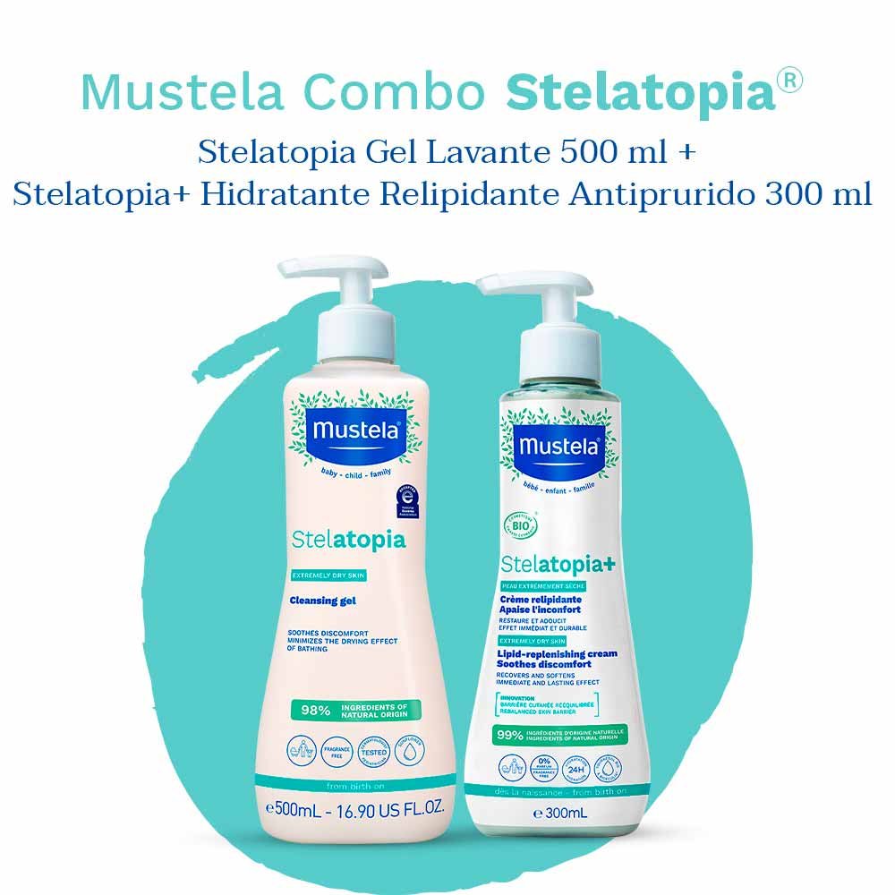 Mustela Stelatopia Kit - Hidratante + Gel Lavante ÚNICO 4