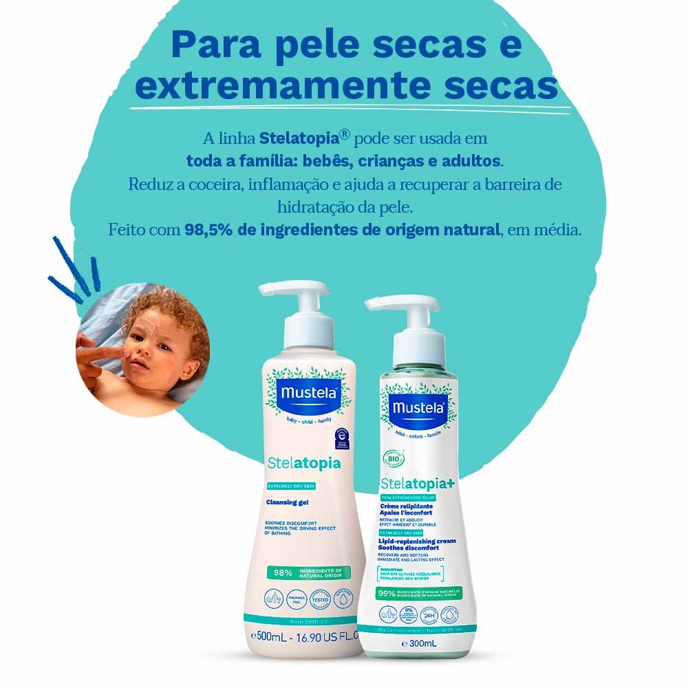 Mustela Stelatopia Kit - Hidratante + Gel Lavante ÚNICO 5