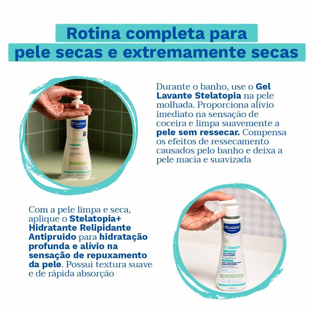 Mustela Stelatopia Kit - Hidratante + Gel Lavante ÚNICO 6