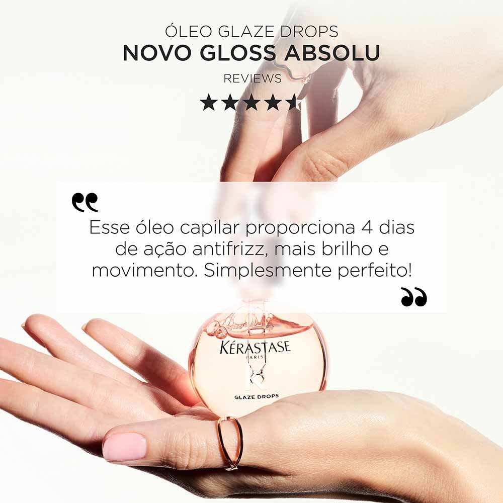 Kérastase Gloss Absolu Glaze Kit – Shampoo + Condicionador + Óleo Capilar ÚNICO 4