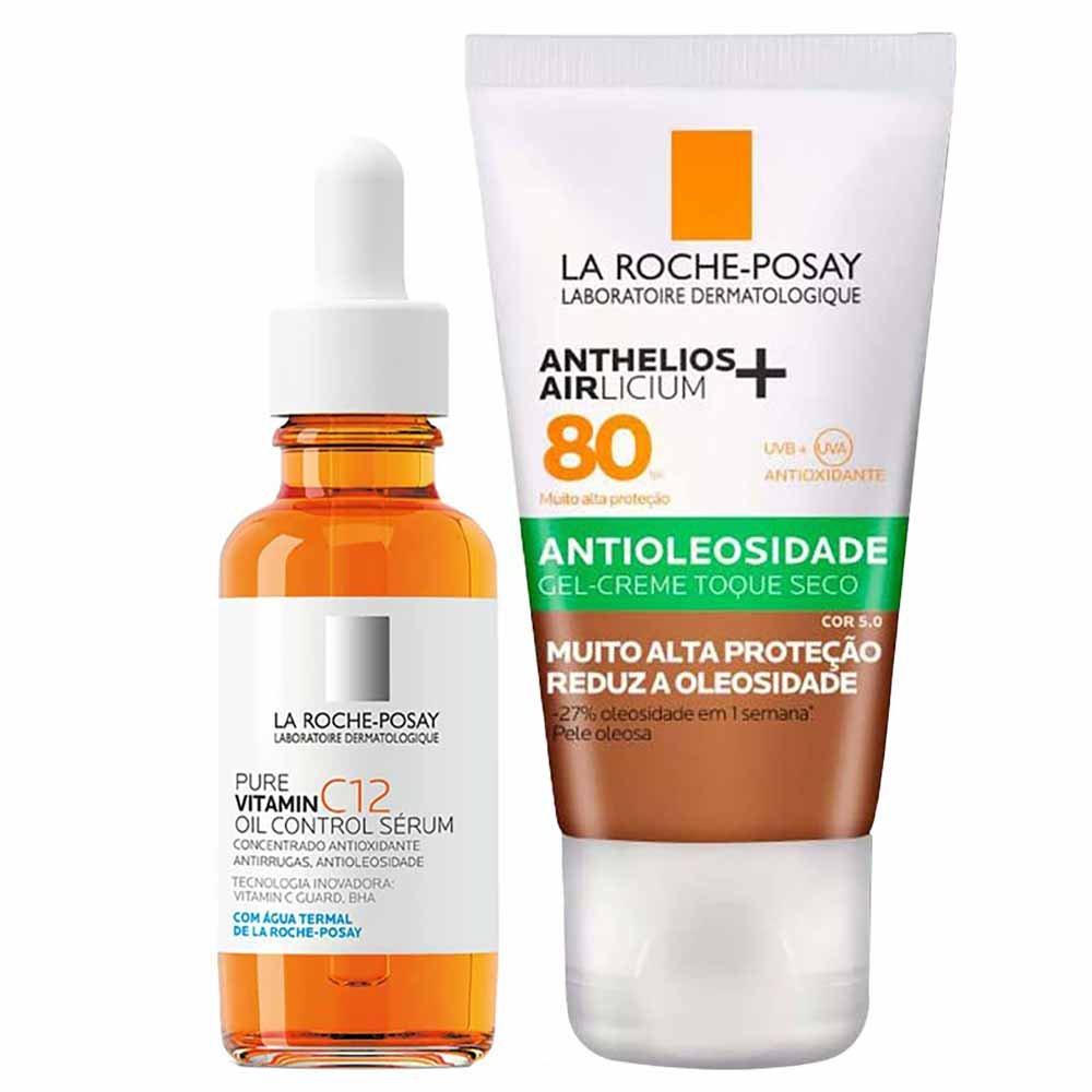 La Roche-Posay Kit - Sérum Antirrugas + Protetor Solar Facial com Cor FPS 80 5.0