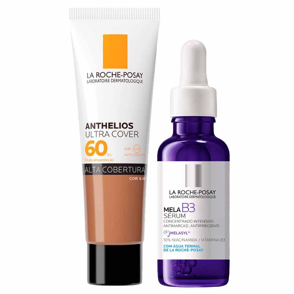 La Roche Posay Kit – Sérum Mela B3 + Protetor Solar Facial com Cor 5.0