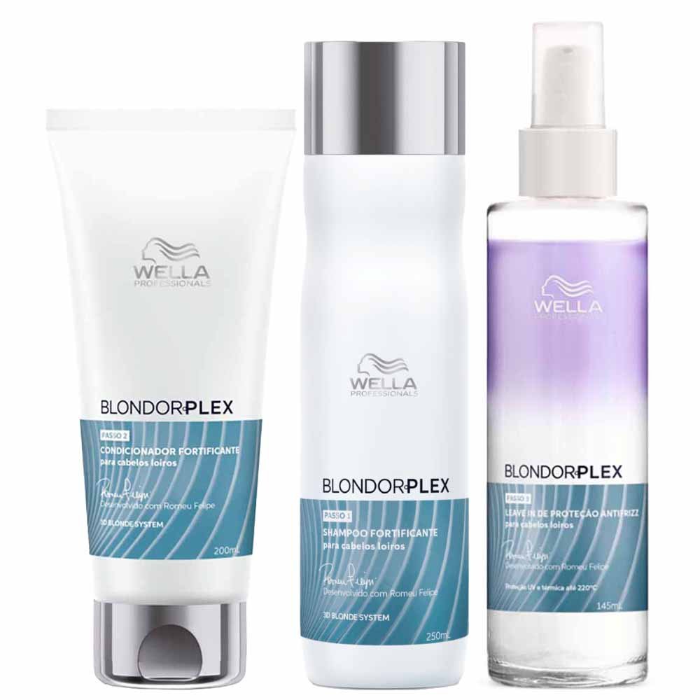 Wella Professionals Blondorplex Kit – Shampoo + Condicionador + Leave In