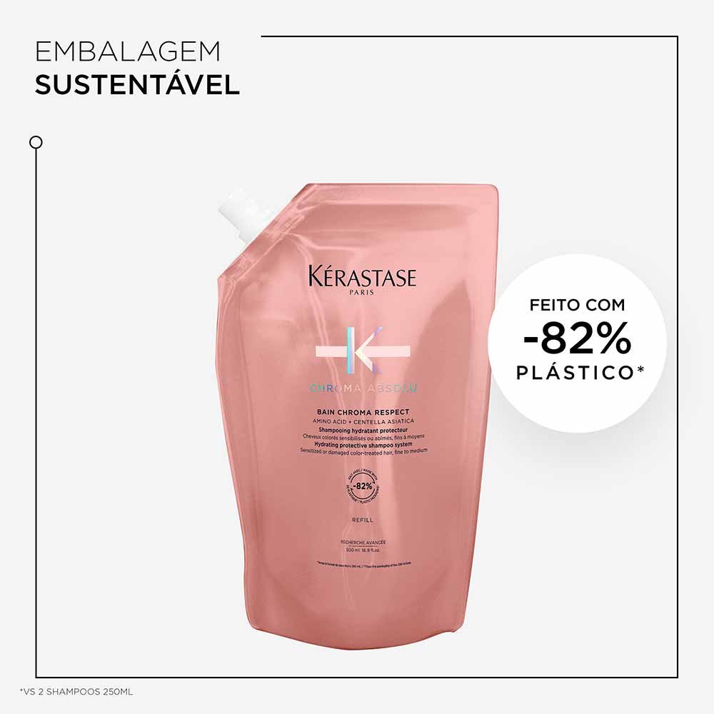 Refil Shampoo Chroma Absolu Bain Kérastase Chroma Respect 500ml 8