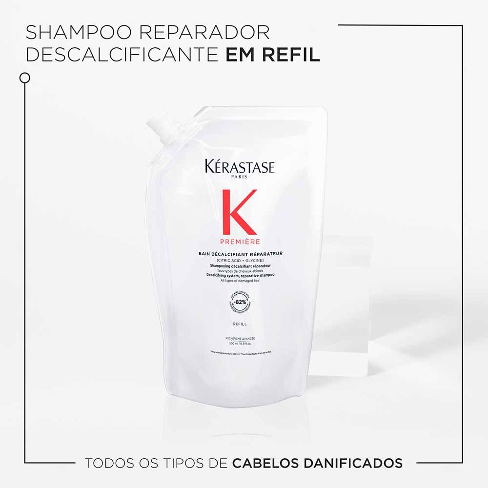 Refil Shampoo Première Bain Kérastase Décalcifiant Réparateur 500ml 3
