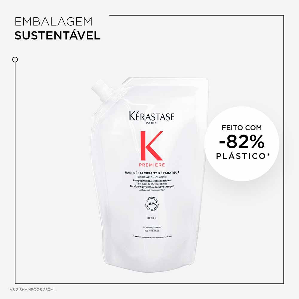 Refil Shampoo Première Bain Kérastase Décalcifiant Réparateur 500ml 8