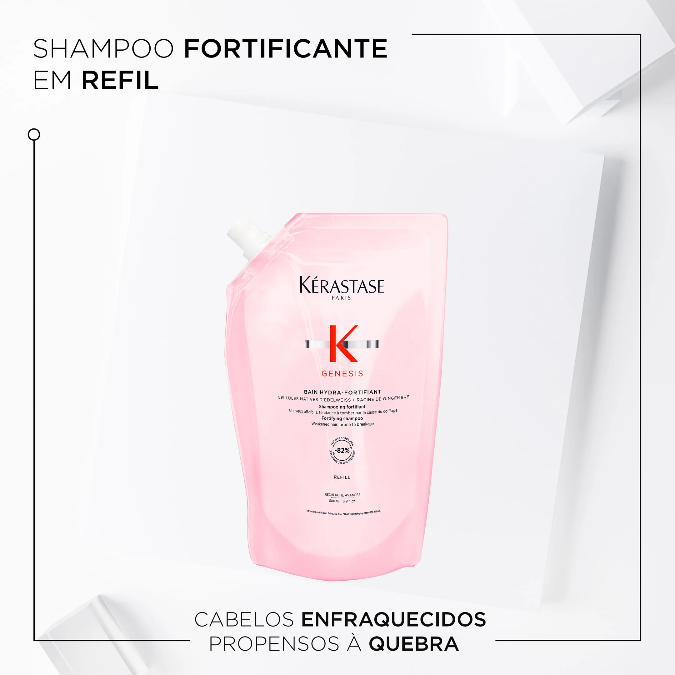 Refil Shampoo Genesis Kérastase Bain Hydra-Fortifiant 500ml 4
