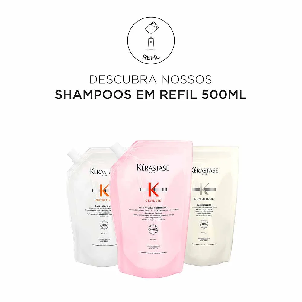 Refil Shampoo Genesis Kérastase Bain Hydra-Fortifiant 500ml 5