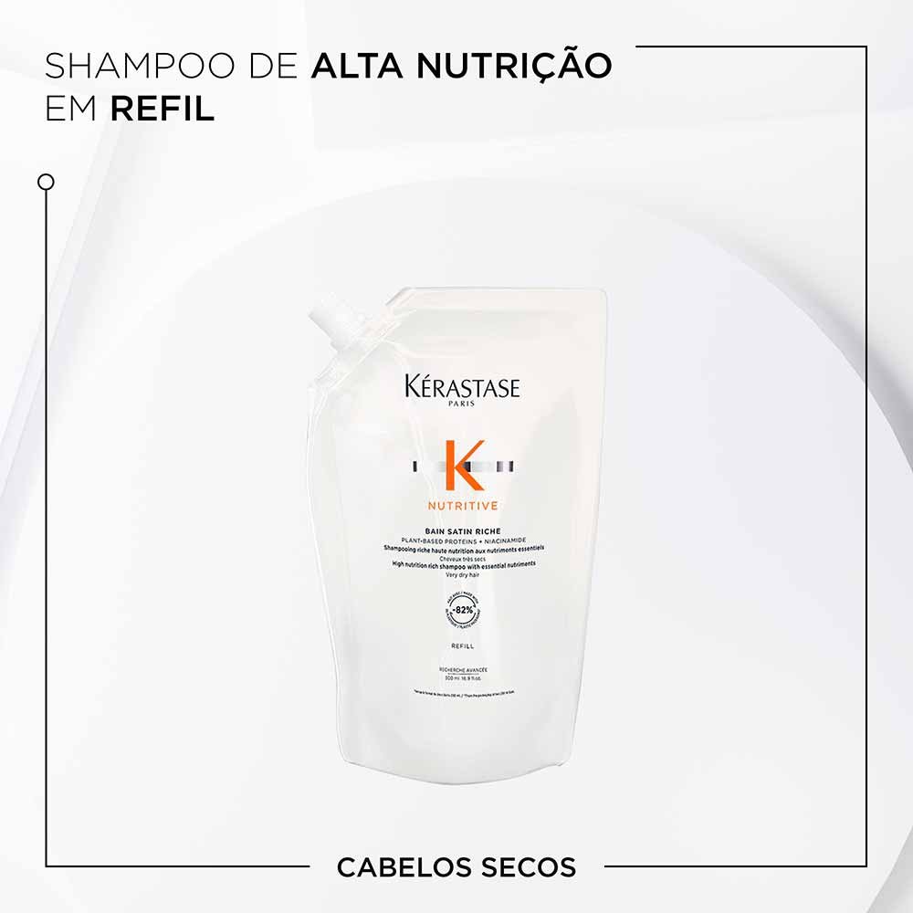 Refil Shampoo Bain Nutritive Kérastase Satin Riche 500ml 2