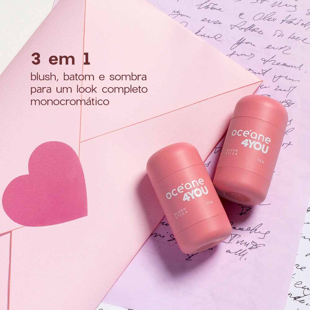 Blush em Bastão Océane 4 You Blush Stick 7,5g Love Letter 5