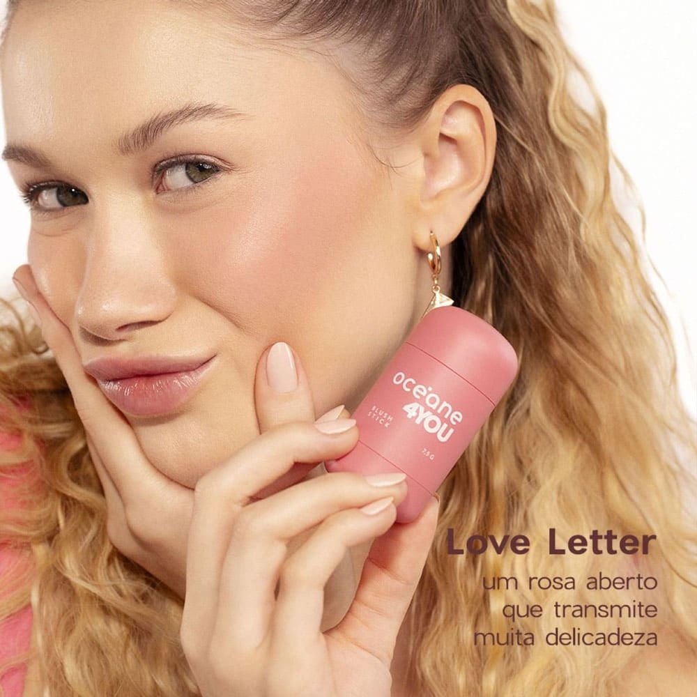 Blush em Bastão Océane 4 You Blush Stick 7,5g Love Letter 7
