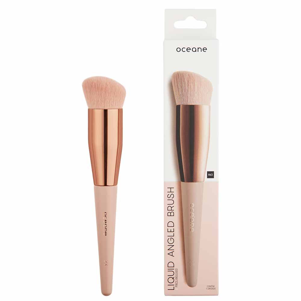 Pincel para Blush Contorno e Iluminador Océane Liquid Angled Brush Ocn23 Pêssego 2