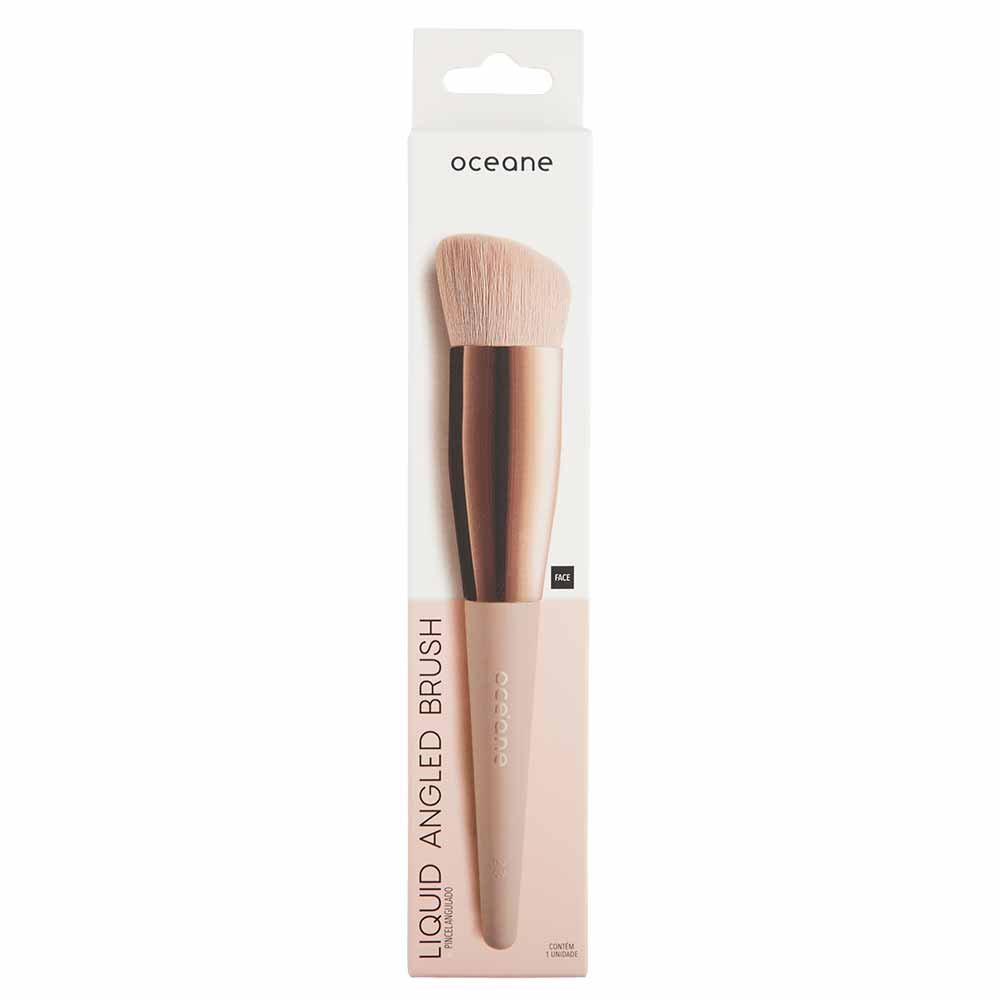 Pincel para Blush Contorno e Iluminador Océane Liquid Angled Brush Ocn23 Pêssego 8