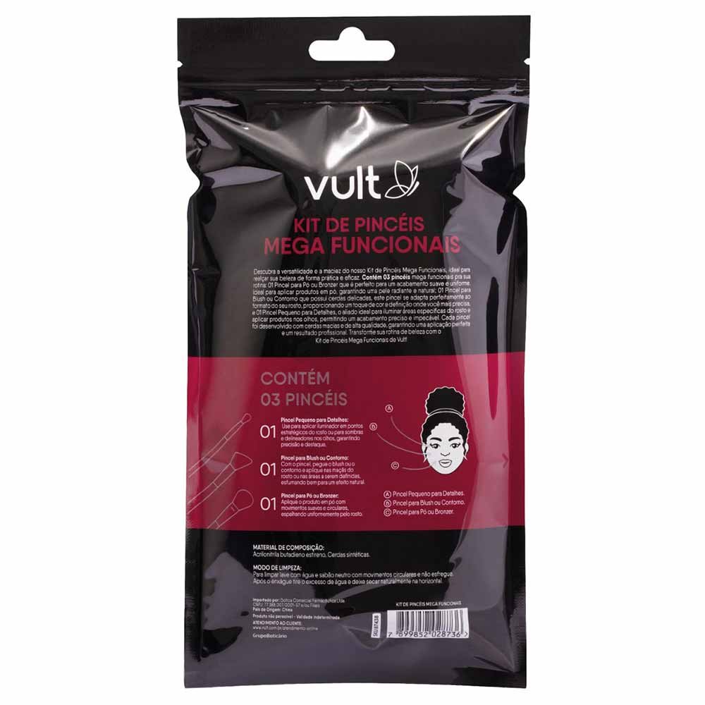 Vult Mega Funcionais Kit de Pincéis ÚNICO 3
