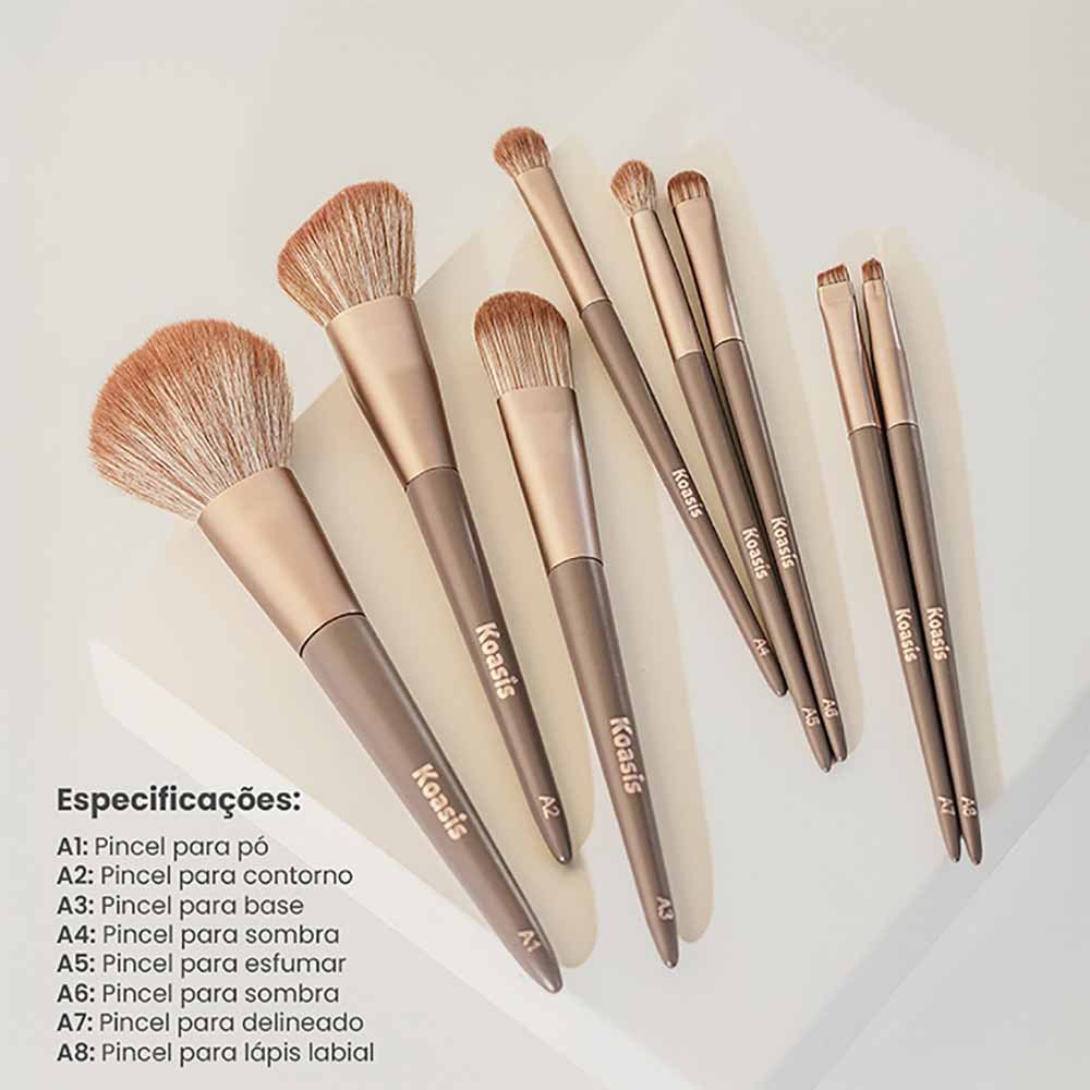 Koasis Fashion Star Collection Kit de Pincéis para Maquiagem com 8 Unidades ÚNICO 6