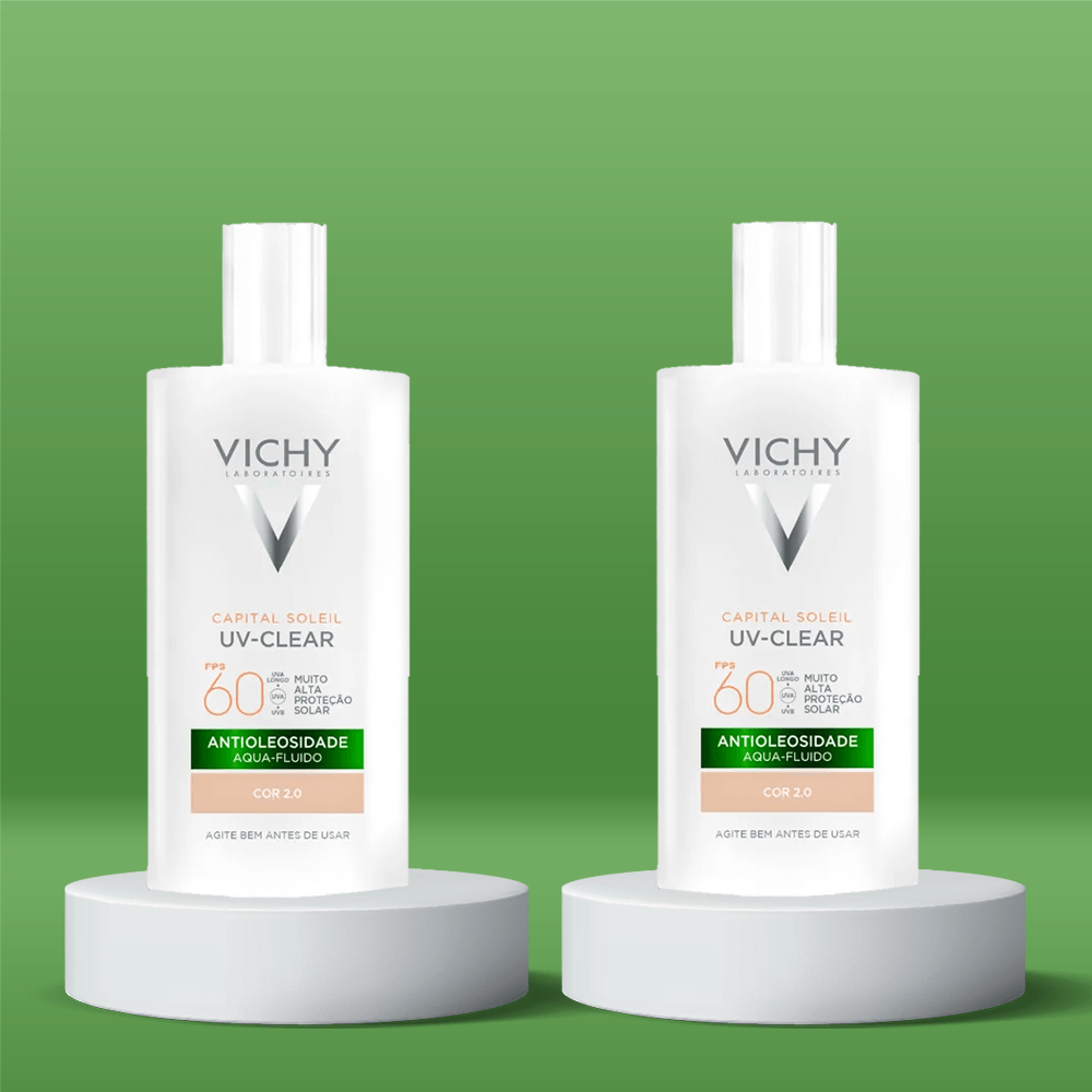Vichy Protetor Solar Facial Capital Soleil Uv-Clear FPS60 Sem Cor Kit com 2 Unidades ÚNICO 2