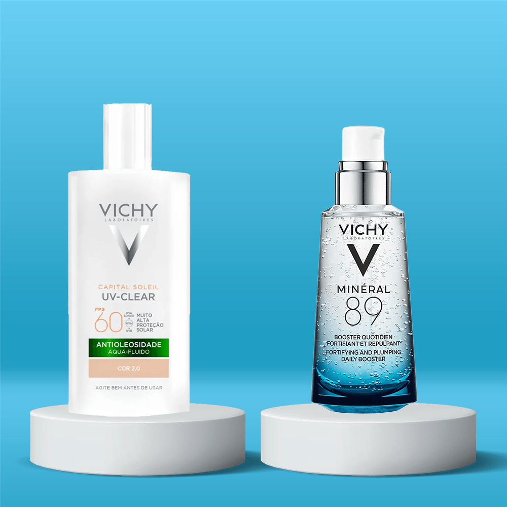 Vichy Kit - Protetor Solar Facial Sem Cor FPS60 + Sérum Facial Fortalecedor ÚNICO 2