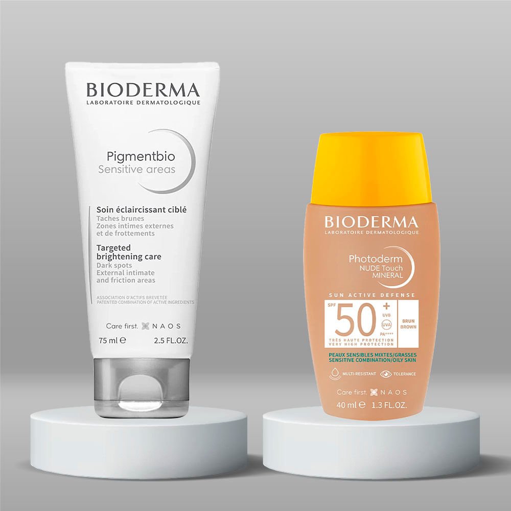 Bioderma Kit - Protetor Solar com Cor FPS50+ 4.0 + Clareador Corporal para Áreas Íntimas e Sensíveis ÚNICO 2